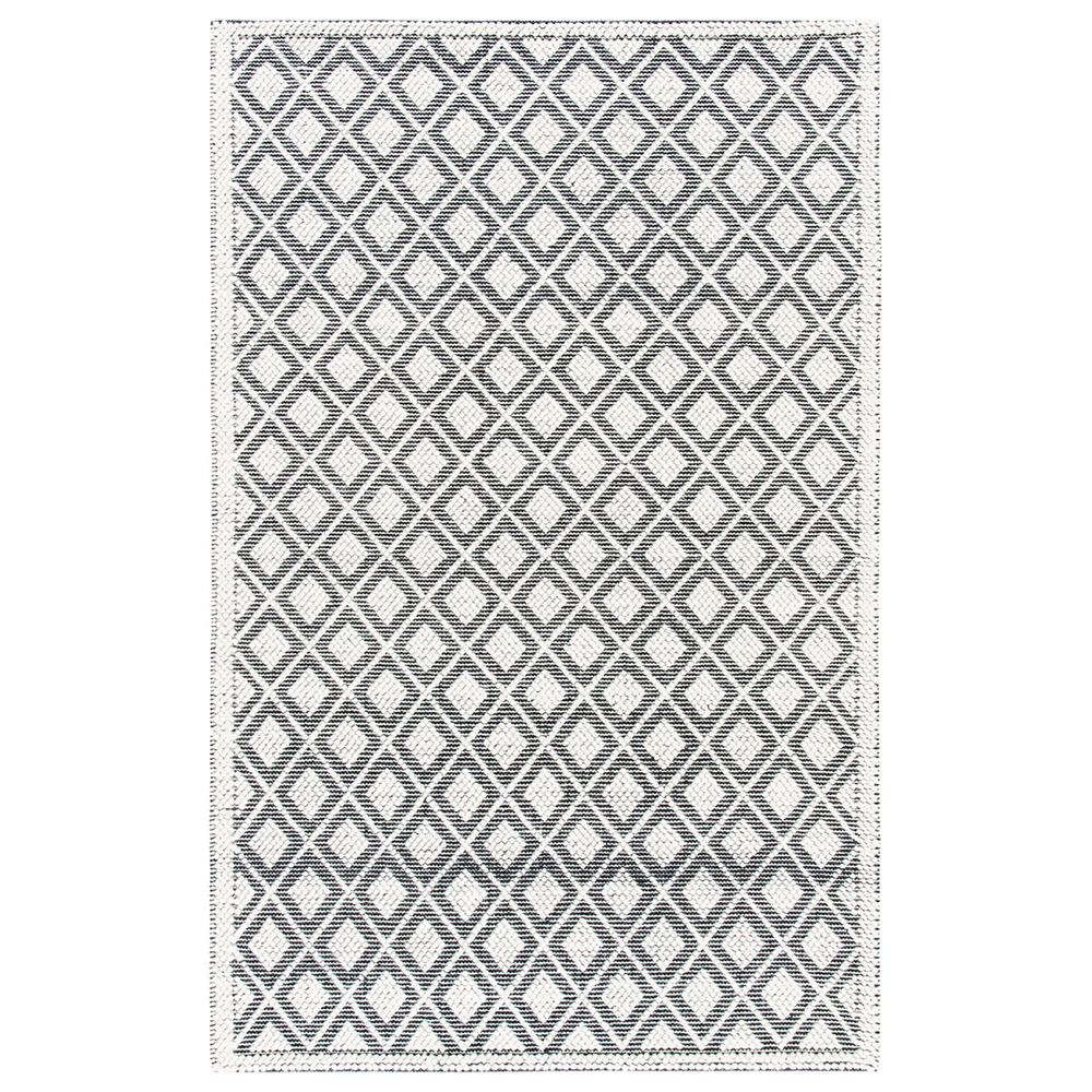 Safavieh Natura NAT475A 4" x 6" Ivory and Black Area Rug, , large