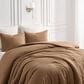 Trade Linker 3-Piece King Waffle Down Alternative Comforter Set in Rust, , large