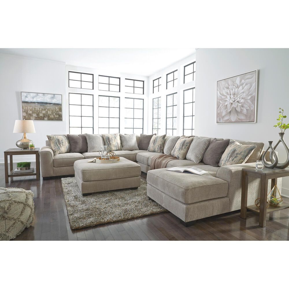 Signature Design by Ashley Ardsley 4-Piece Sectional with Chaise in Pewter, , large