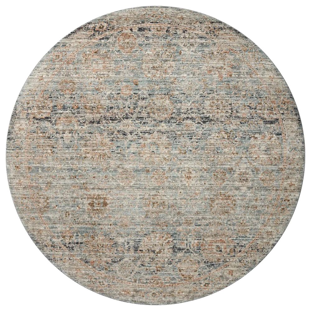 Loloi Katherine 9"6" Round Ocean and Coral Area Rug, , large