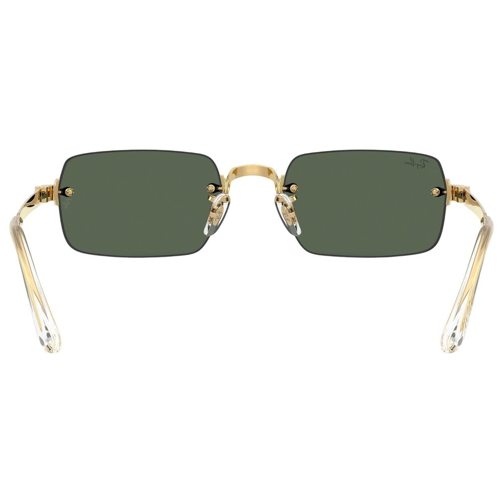 Rayban Glasses A$AP Rocky Sunglasses with Dark Green Lenses in Polished Arista Gold, , large
