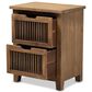 Baxton Studio Clement 2-Drawer End Table in Medium Oak, , large