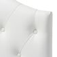 Baxton Studio Twin Upholstered Button Tufted Headboard in White, , large