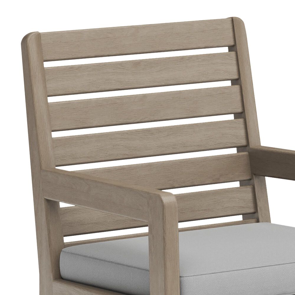 Homestyles Sustain Patio Dining Chair with Gray Cushion in Stain Brown &#40;Set of 2&#41;, , large