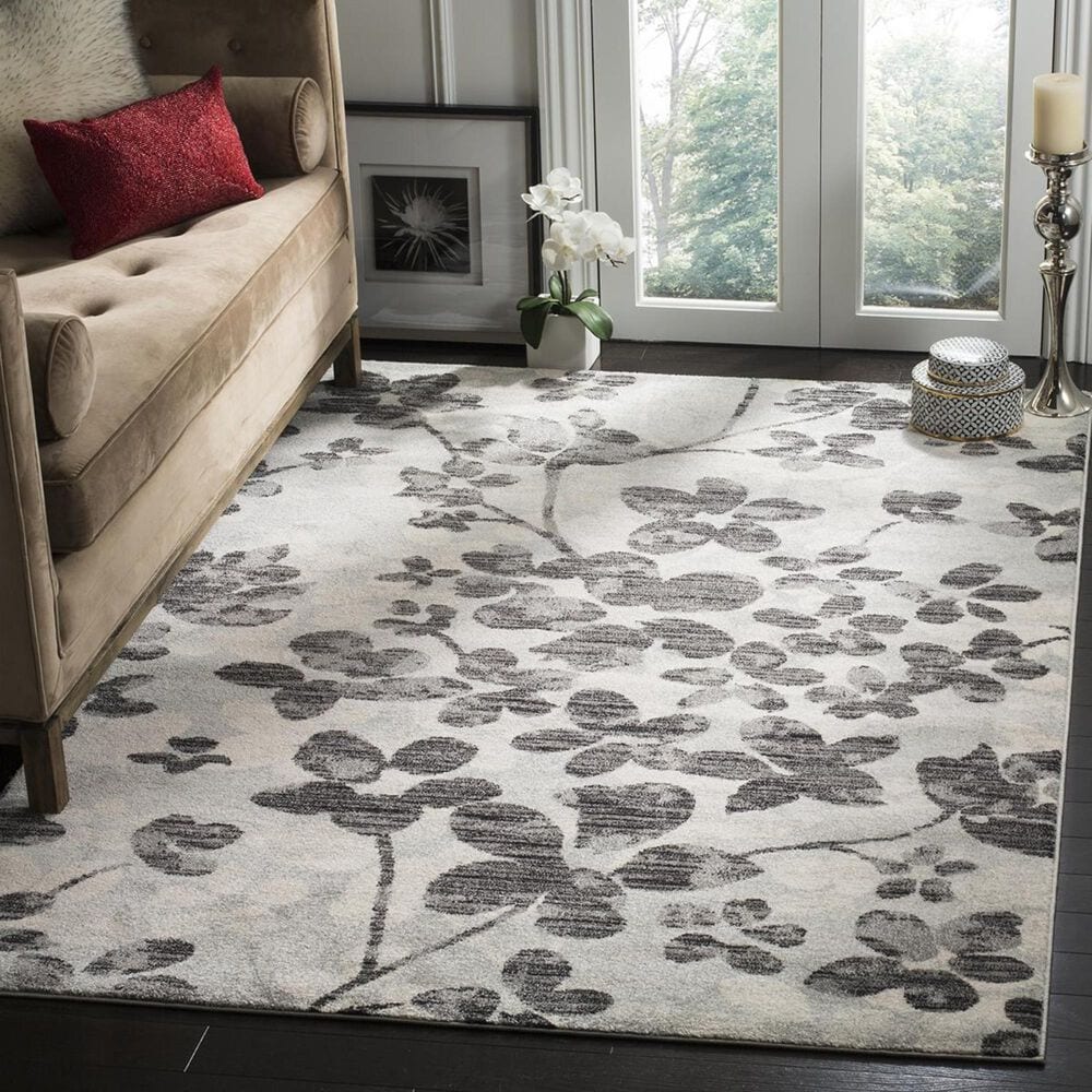 Safavieh Evoke EVK236R-3 3" x 5" Grey/Black Area Rug, , large
