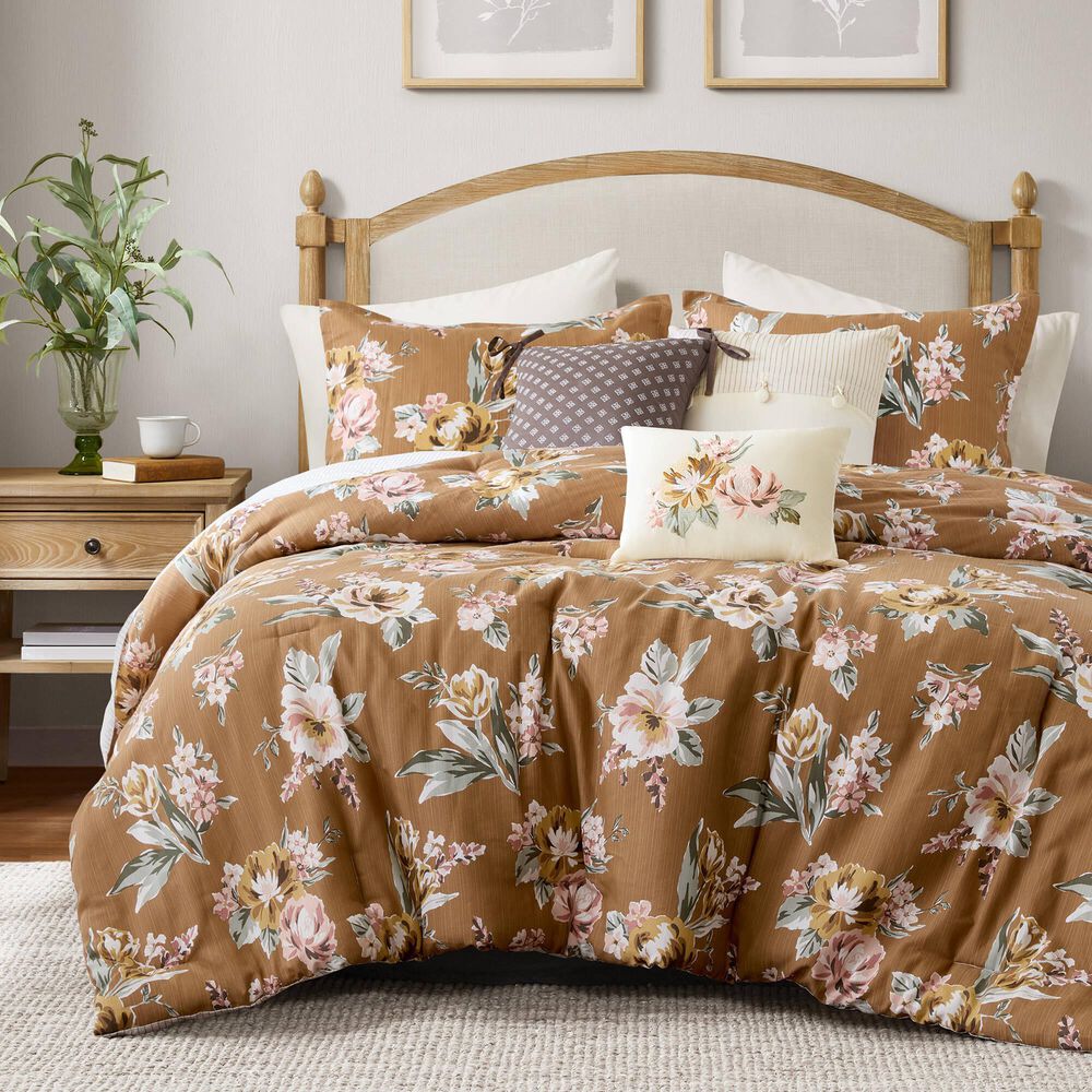 Hampton Park Salara 7-Piece Queen Comforter Set in Terracotta, , large