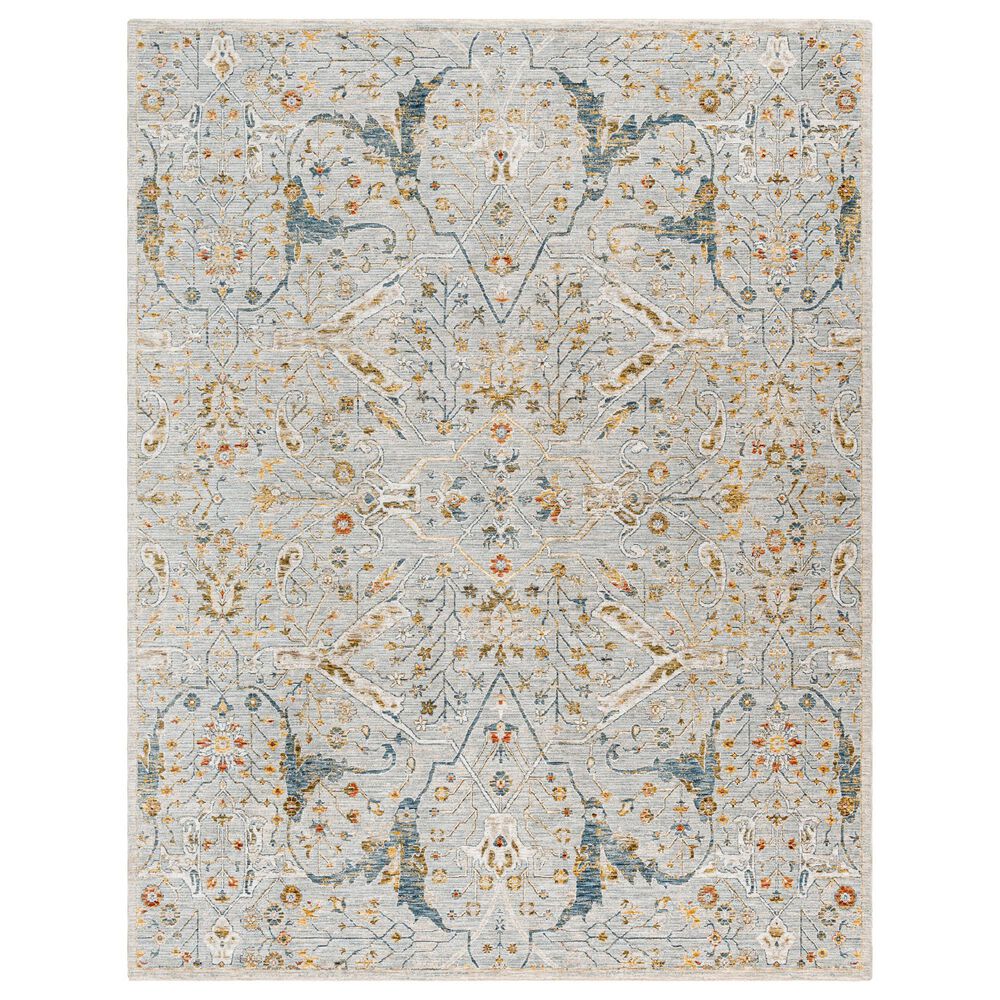 Surya Reina Denim, Light Gray, Cream, Tan, Mustard, Olive and Rust 5' x 7'5" Area Rug, , large