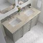 James Martin Brittany 60" Double Bathroom Vanity in Urban Gray with 3 cm Tajnar Eclos Top and Rectangular Sinks, , large