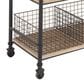 Maple and Jade 3-Drawer Storage Unit with Wire Baskets in Washed Brown and Black, , large