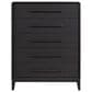 Sterling Timber Elure Queen Upholstered and Strap Panel Bed with Dresser Chest and 2 Nightstands in Peppercorn, , large