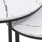CorLiving Fort Worth Nesting Coffee Tables in White and Black (Set of 2), , large