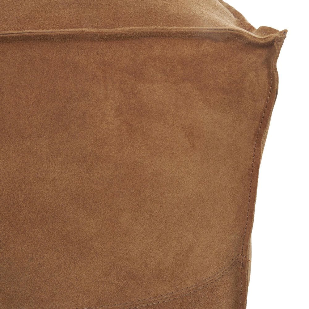 Maple and Jade 35&quot; Low Profile Square Stuffed Pouf in Brown, , large