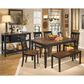 Ashley Owingsville 6-Piece Dining Set in Black and Brown, , large