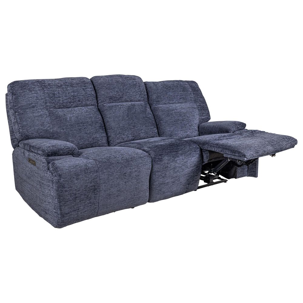 Oxford Furniture Reclining Sofa in Lucie Midnight with Power Headrest, , large