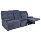 Oxford Furniture Reclining Sofa in Lucie Midnight with Power Headrest, , large