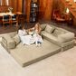 Jaxx Unsofa 2-Piece Modular Right Facing L-Shaped Sectional in Sand, , large