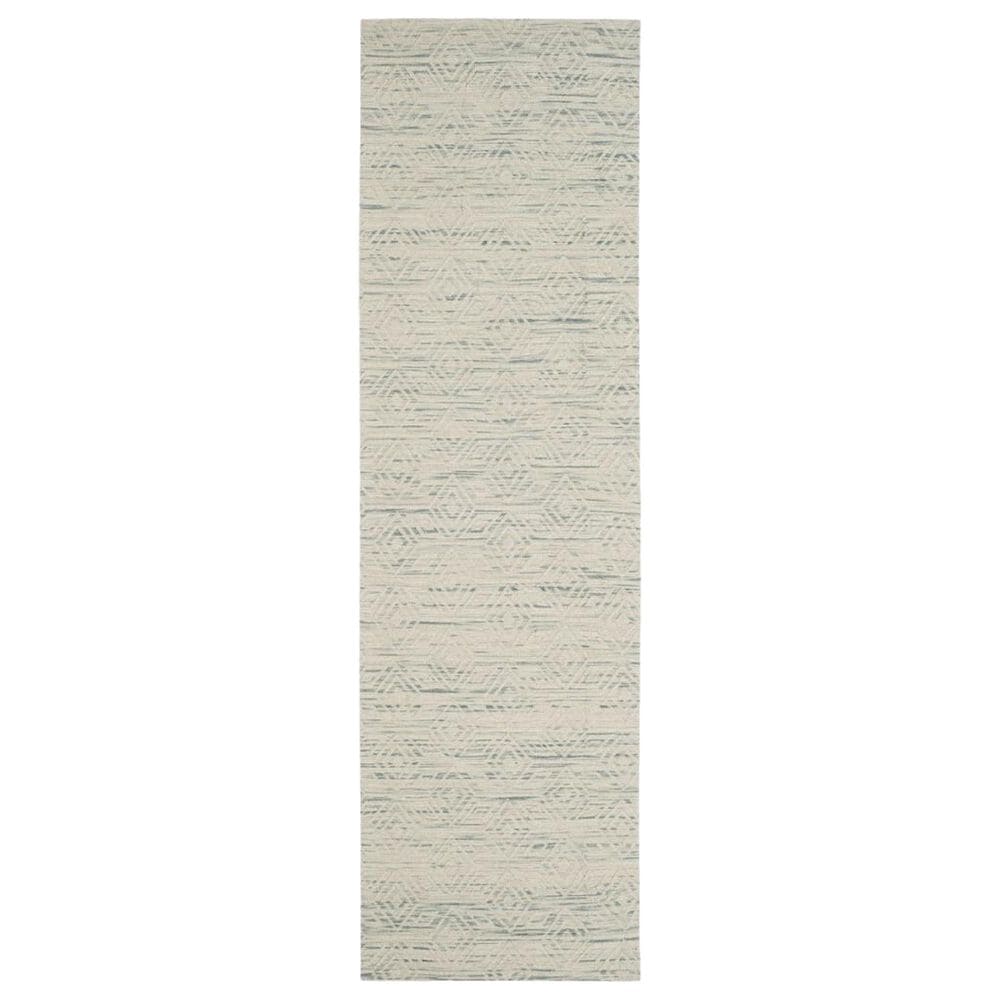 Safavieh Marbella Diamond Geometric 2"3" x 8" Light Blue and Ivory Runner, , large