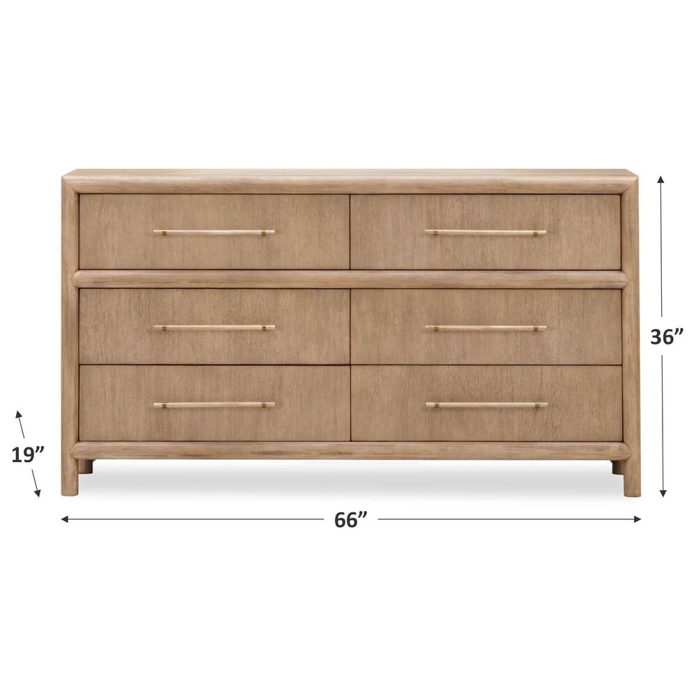 Urban Home Dorsey 6-Drawer Dresser in Granola, , large
