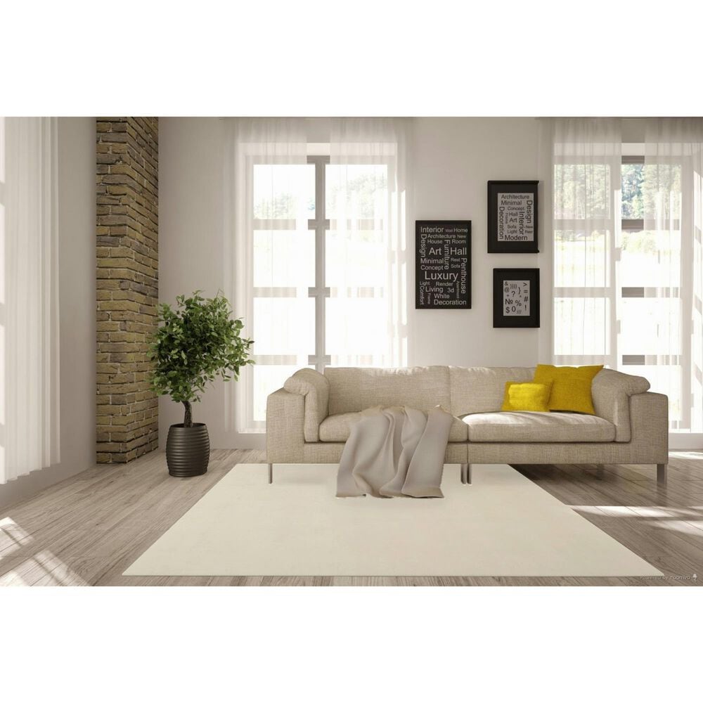 Nourison Plush Cloud 5&#39;3&quot; x 7&#39;3&quot; Ivory Area Rug, , large