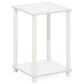 HOMLUX 2-Tier Turn-N-Tube End Table in White, , large