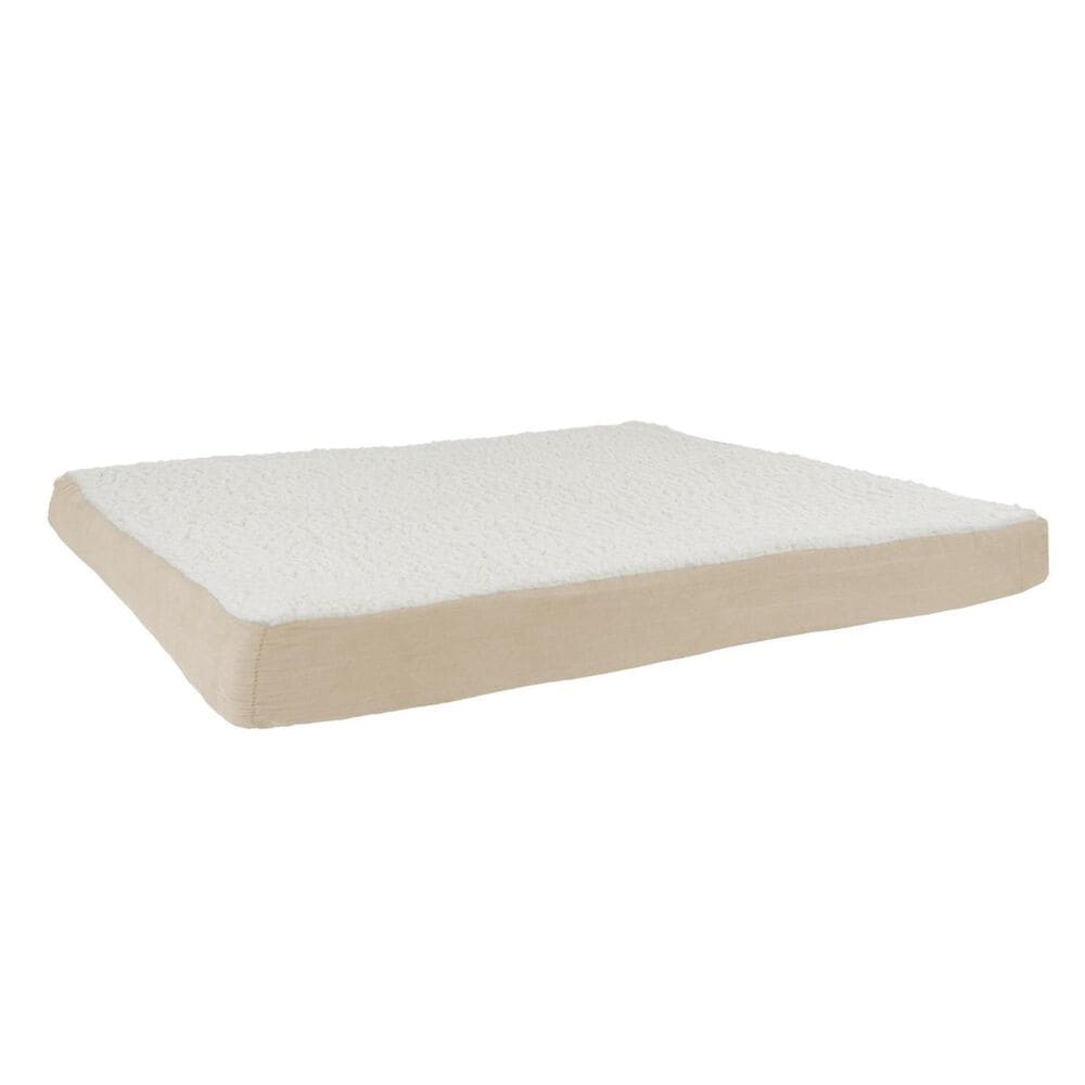 Timberlake Petmaker Large Orthopedic Sherpa Top Pet Bed in Tan, , large