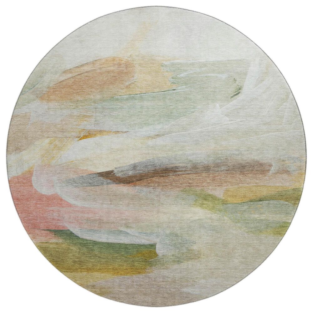 Dalyn Rug Company Ravenna RN11 8" Round Linen Area Rug, , large