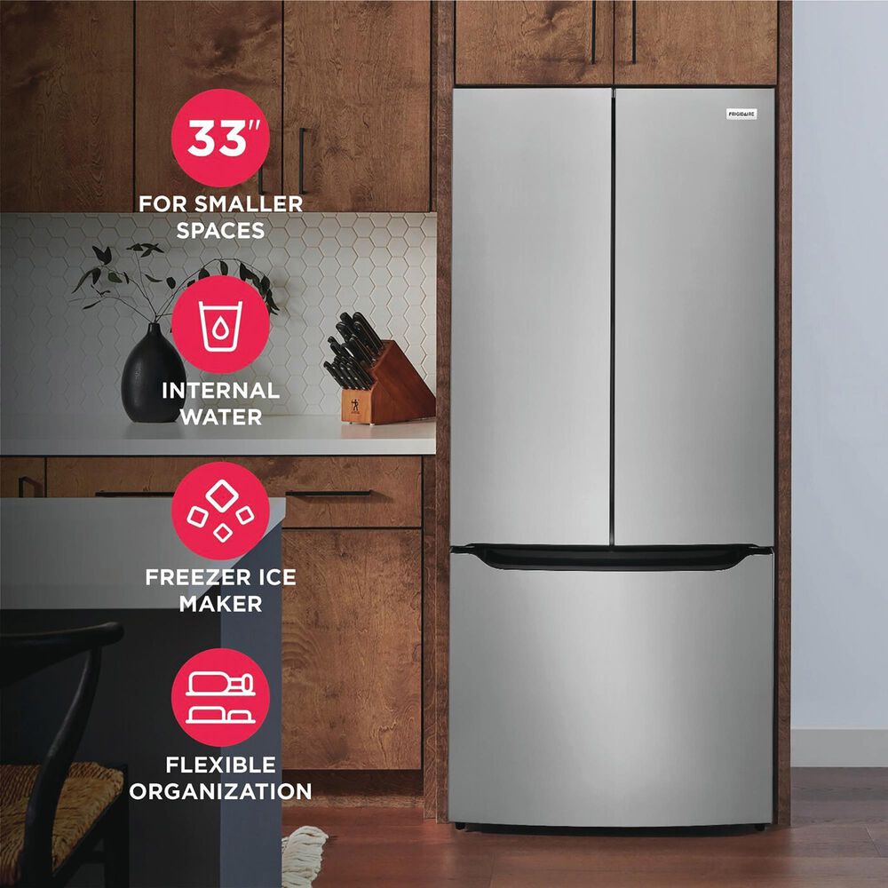 Frigidaire 20 Cu. Ft. Counter-Depth French Door Refrigerator in Fingerprint-Resistant Stainless Steel, , large