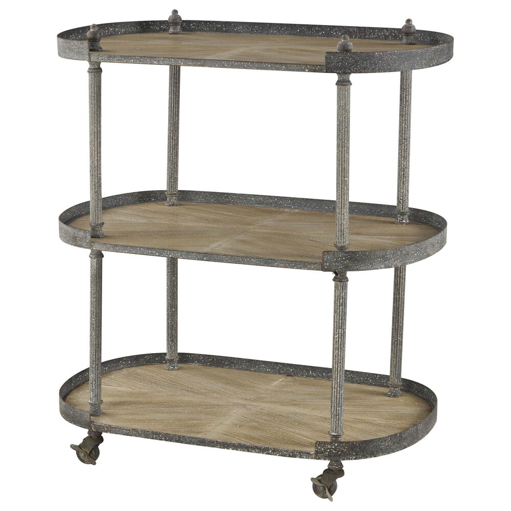 Southern Lighting Kaylee Cart in Brown and Silver, , large
