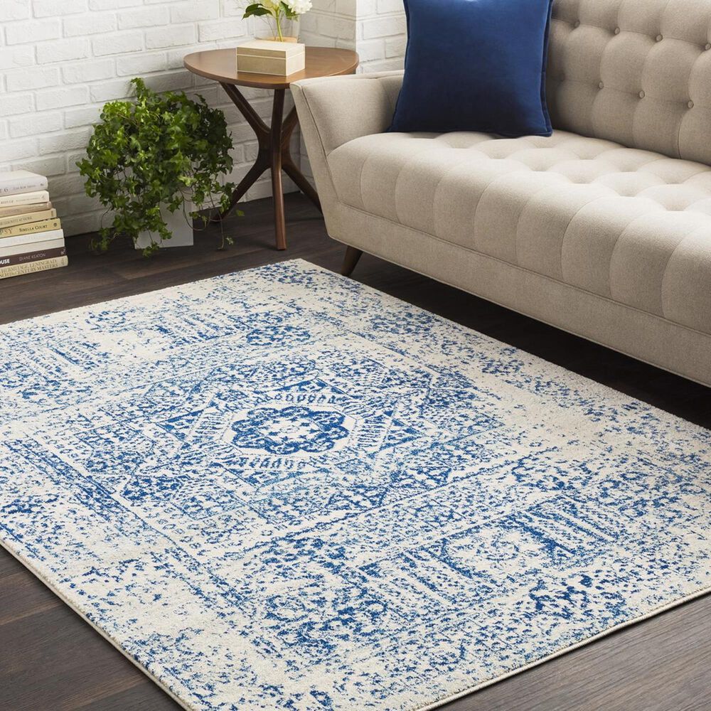 Surya Harput HAP-1025 5&#39;3&quot; x 7&#39;3&quot; Dark Blue, Light Gray and Beige Area Rug, , large