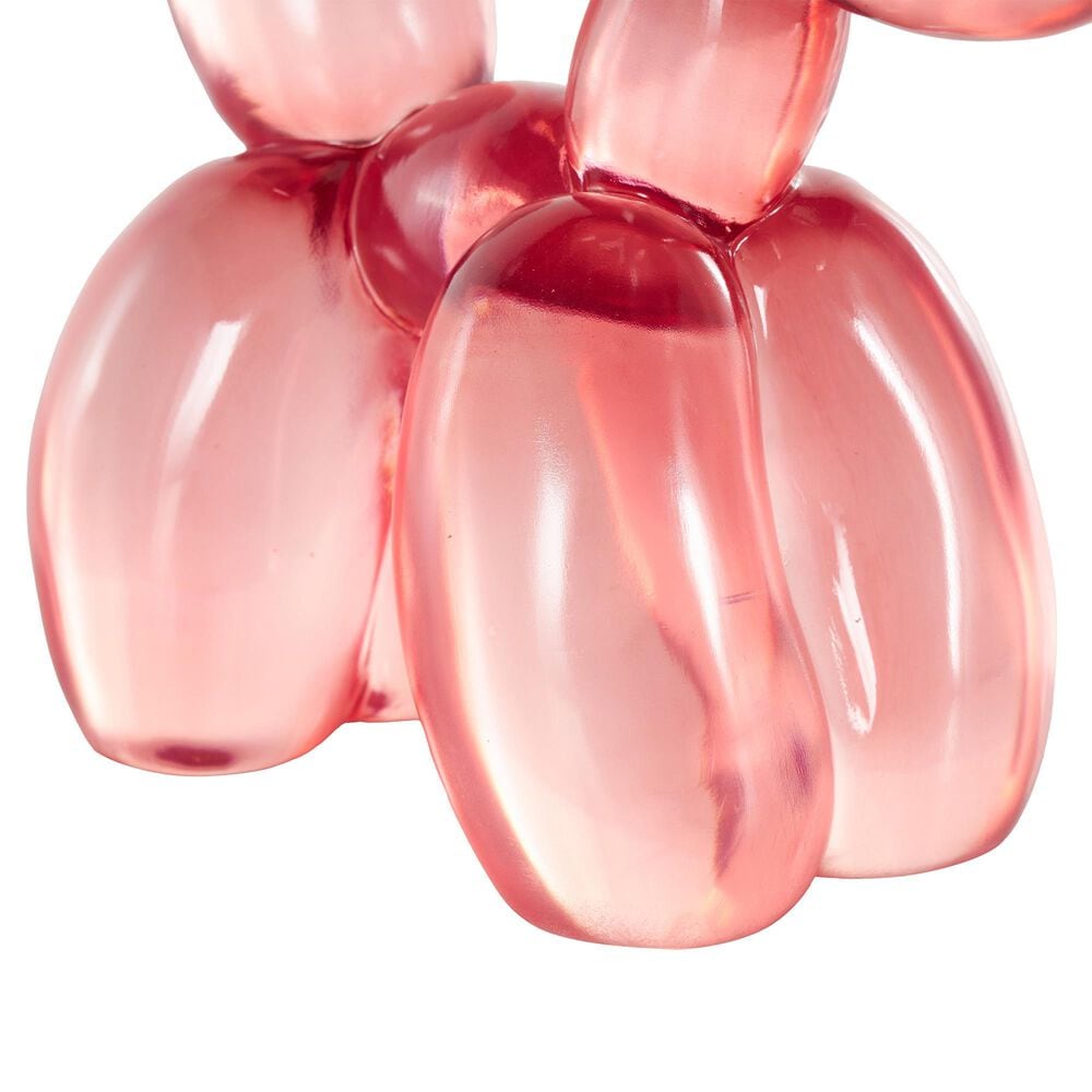 Maple and Jade Dog Tinted Ballon Decorative Sculpture in Pink, , large