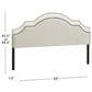 Richlands Furniture Cynthia Upholstered Full/Queen Adjustable Headboard in Cream, , large