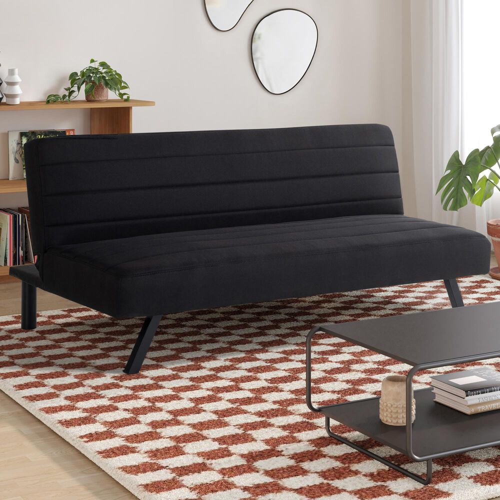 Lifestyle Solutions Dakota Convertible Sofa in Black, , large