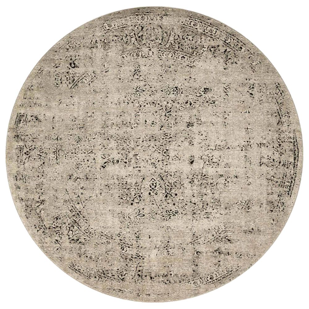 Loloi Millennium MV-06 7"7" Round Stone and Charcoal Area Rug, , large