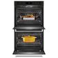 KitchenAid 30" Double Electric Wall Oven with Air Fry Mode in Black Stainless Steel, , large