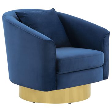 Safavieh Sierra Swivel Barrel Chair in Navy, , large