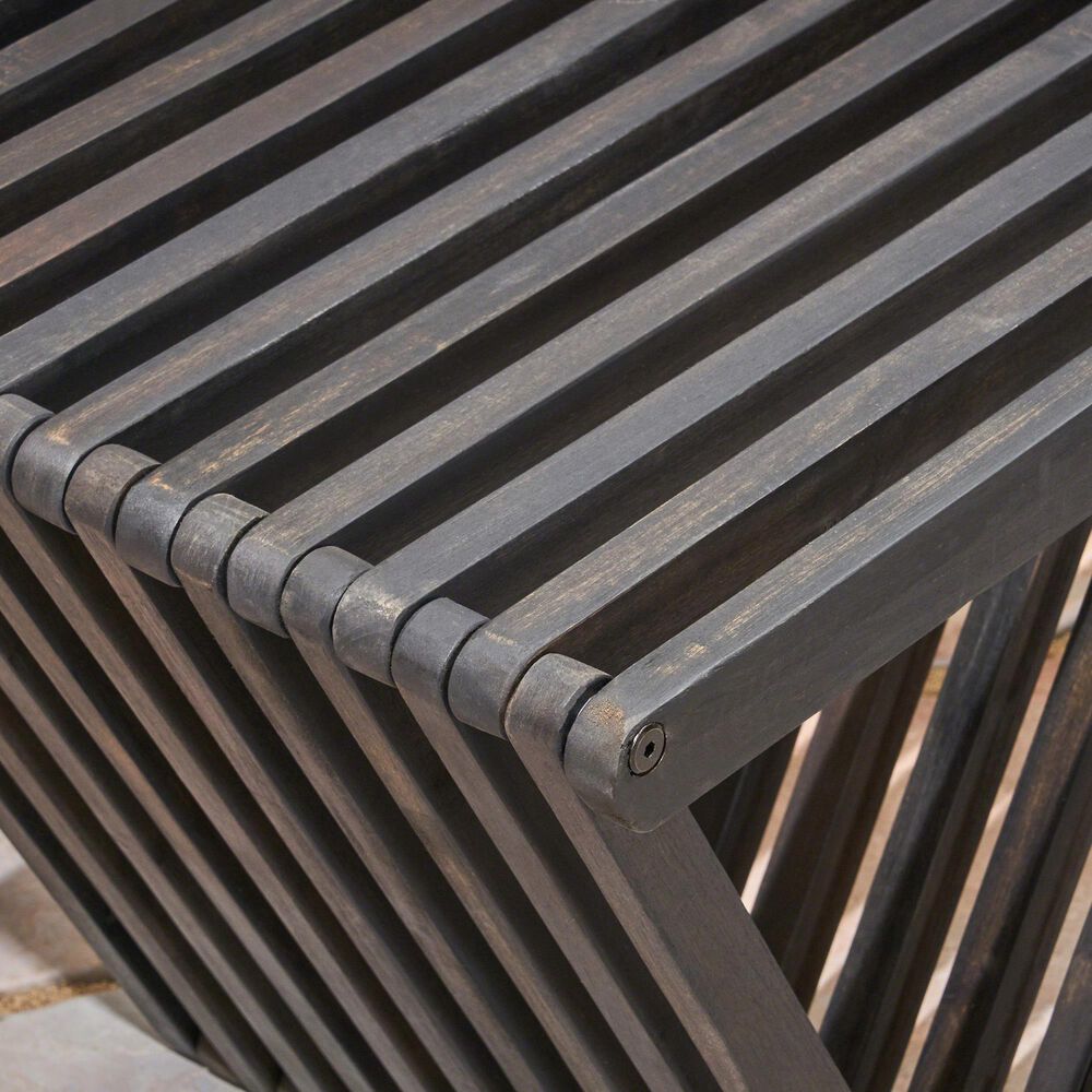 Hearth and Haven Metropol Patio Bench in Dark Grey, , large
