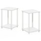HOMLUX Turn-N-Tube End Table in White (Set of 2), , large