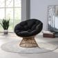 Valor Living Papasan Swivel Chair in Black, , large