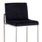 Lumisource Fuji High Back Barstool with Black Velvet in Stainless Steel (Set of 2), , large