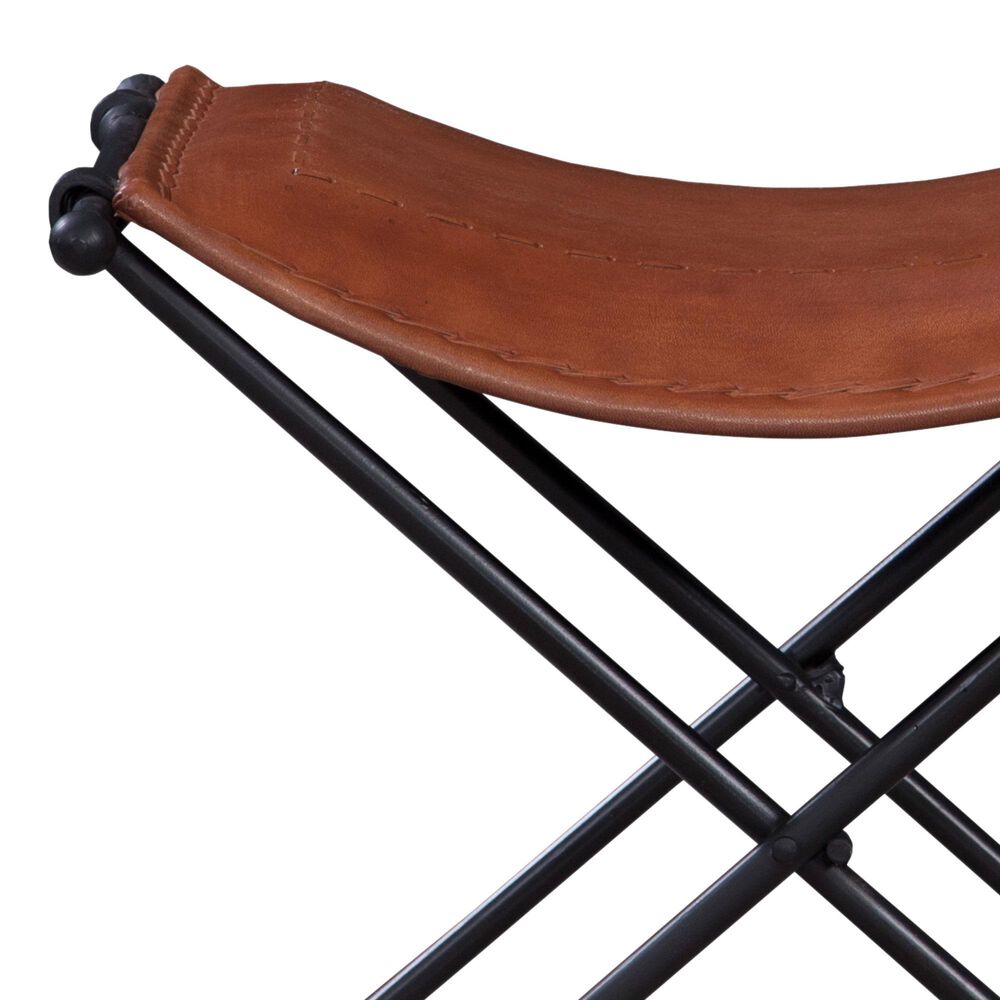 Martin Svensson Home Leather Saddle Seat in Caramel, , large