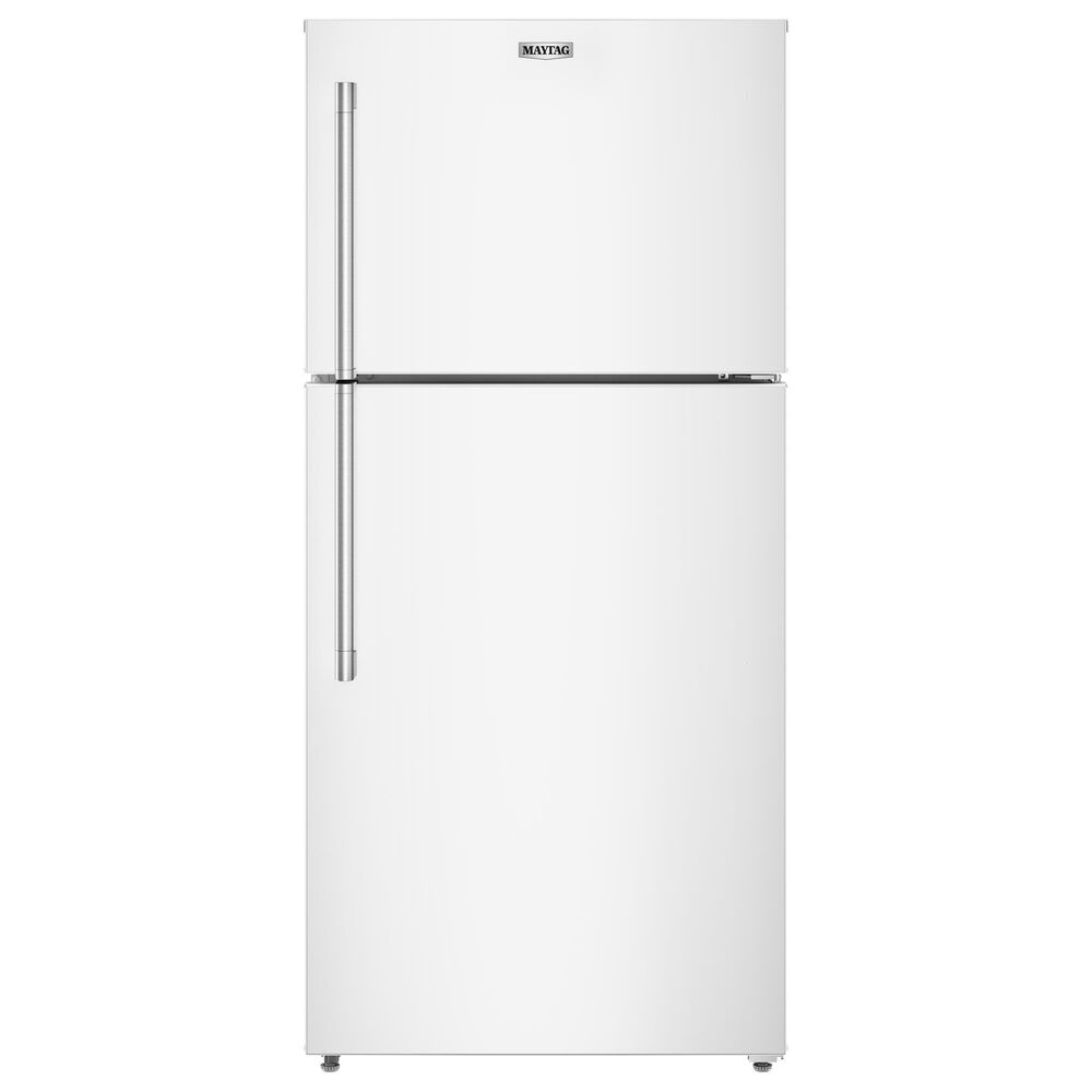Maytag 19 Cu. Ft. Top Freezer Refrigerator with Garage Mode in White, , large