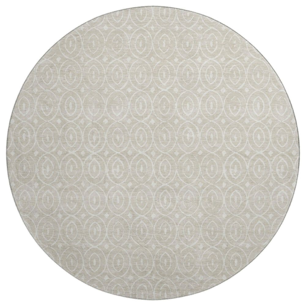 Dalyn Rug Company The Reserve TR12 Beige 8" Round Indoor/Outdoor Area Rug, , large