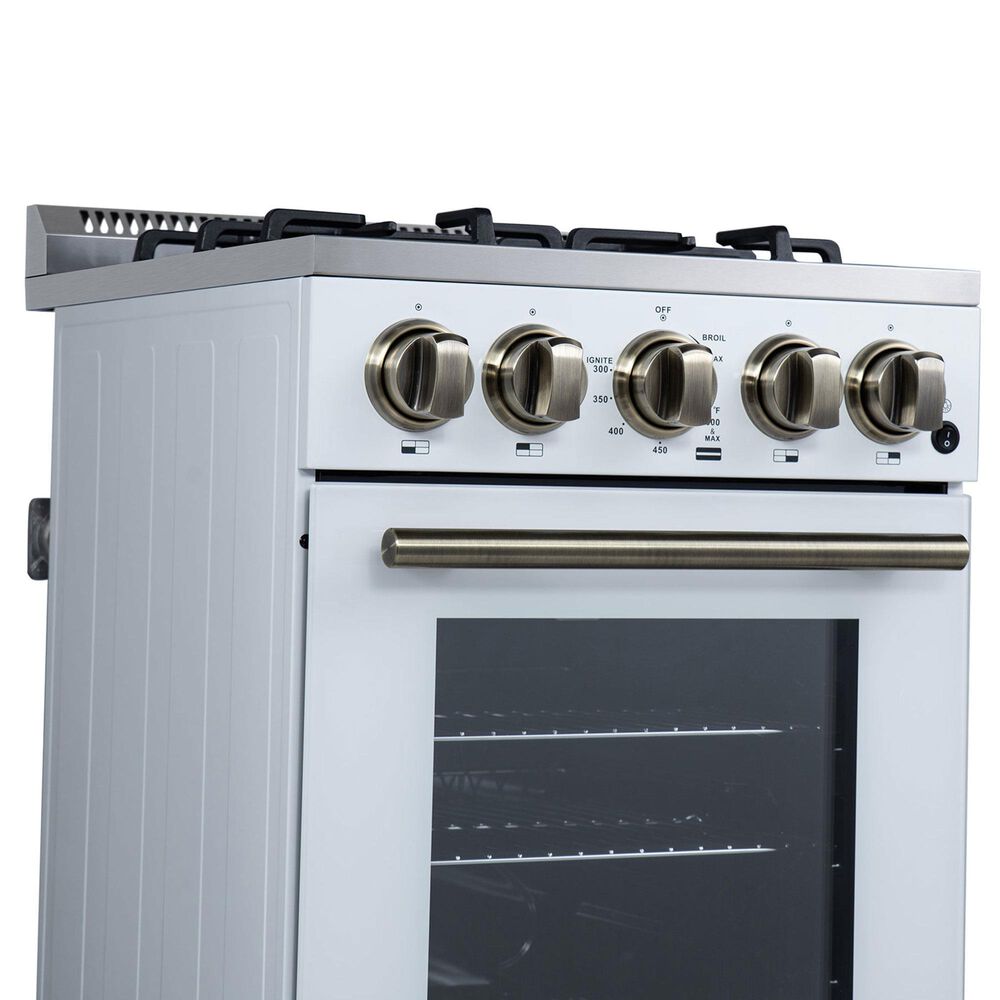 Forno Lamazze 20" Freestanding Gas Range in White, , large