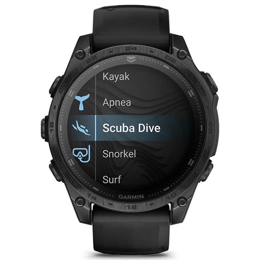 Garmin Tactix 8 AMOLED Smartwatch 47 mm Black Case with Black and Pebble Gray Band, , large