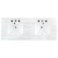 James Martin Vanities Breckenridge 60" Double Bathroom Vanity in Bright White with 3 cm Arctic Fall Solid Surface Top and Rectangular Sinks, , large