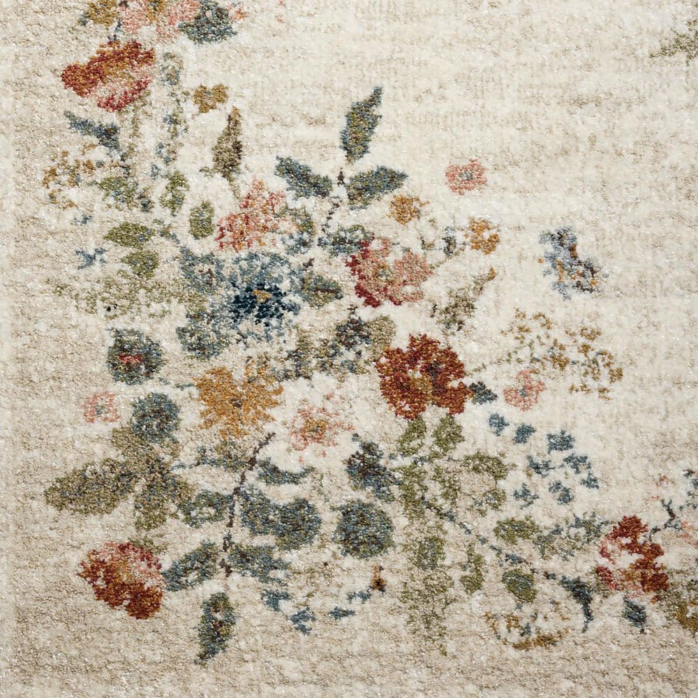 Rifle Paper Co Laurel Strawberry Fields 5&#39;3&quot; x 7&#39;8&quot; Cream Area Rug, , large