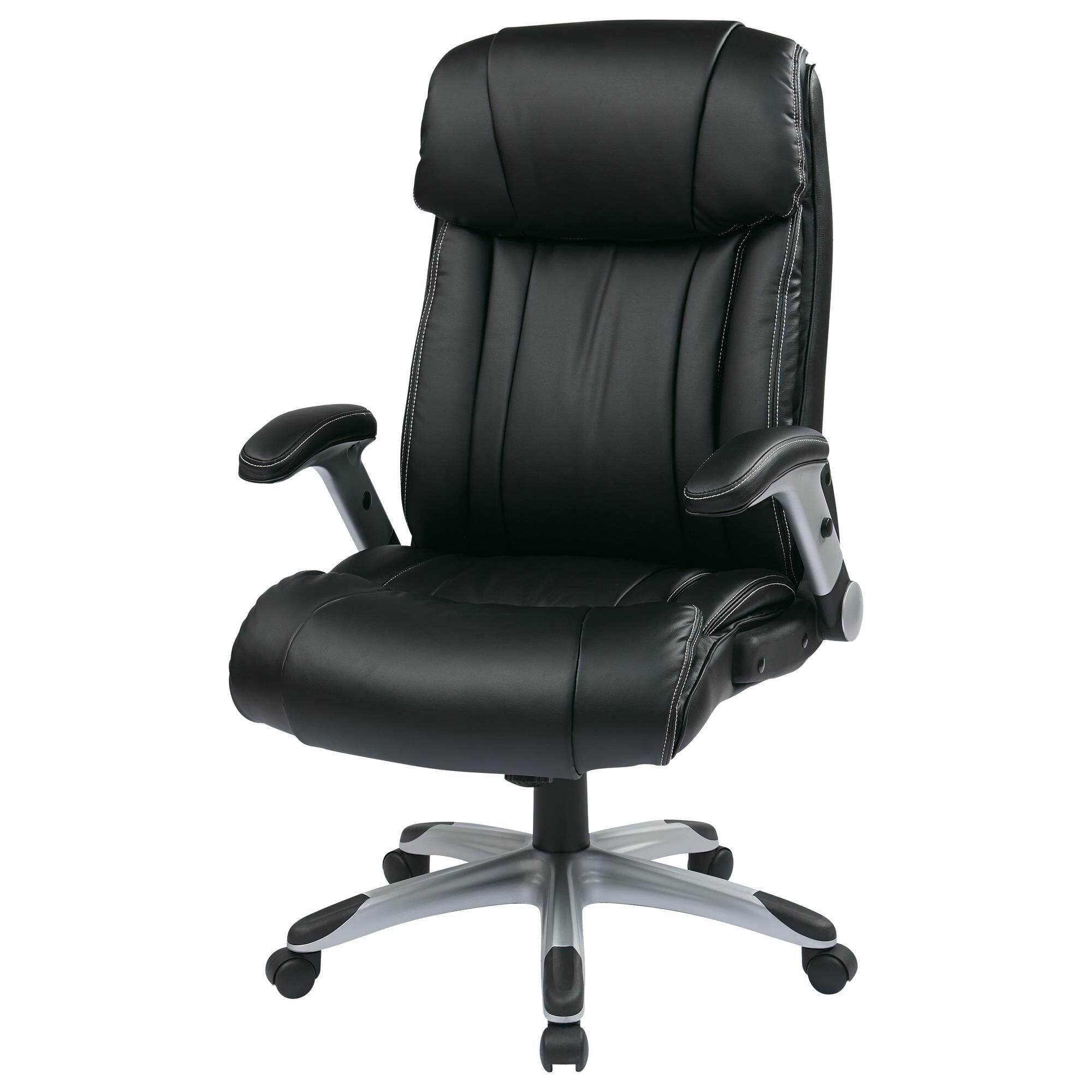 OSP Home Executive Bonded Leather Chair with Black Cushion | NFM