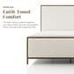 Furniture of America Lalia Queen Upholstered Panel Bed with Padded Headboard in Matte Gold, , large