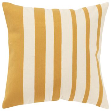 Rizzy Home 20" x 20" Striped Down Filled Throw Pillow in Yellow and Natural, , large