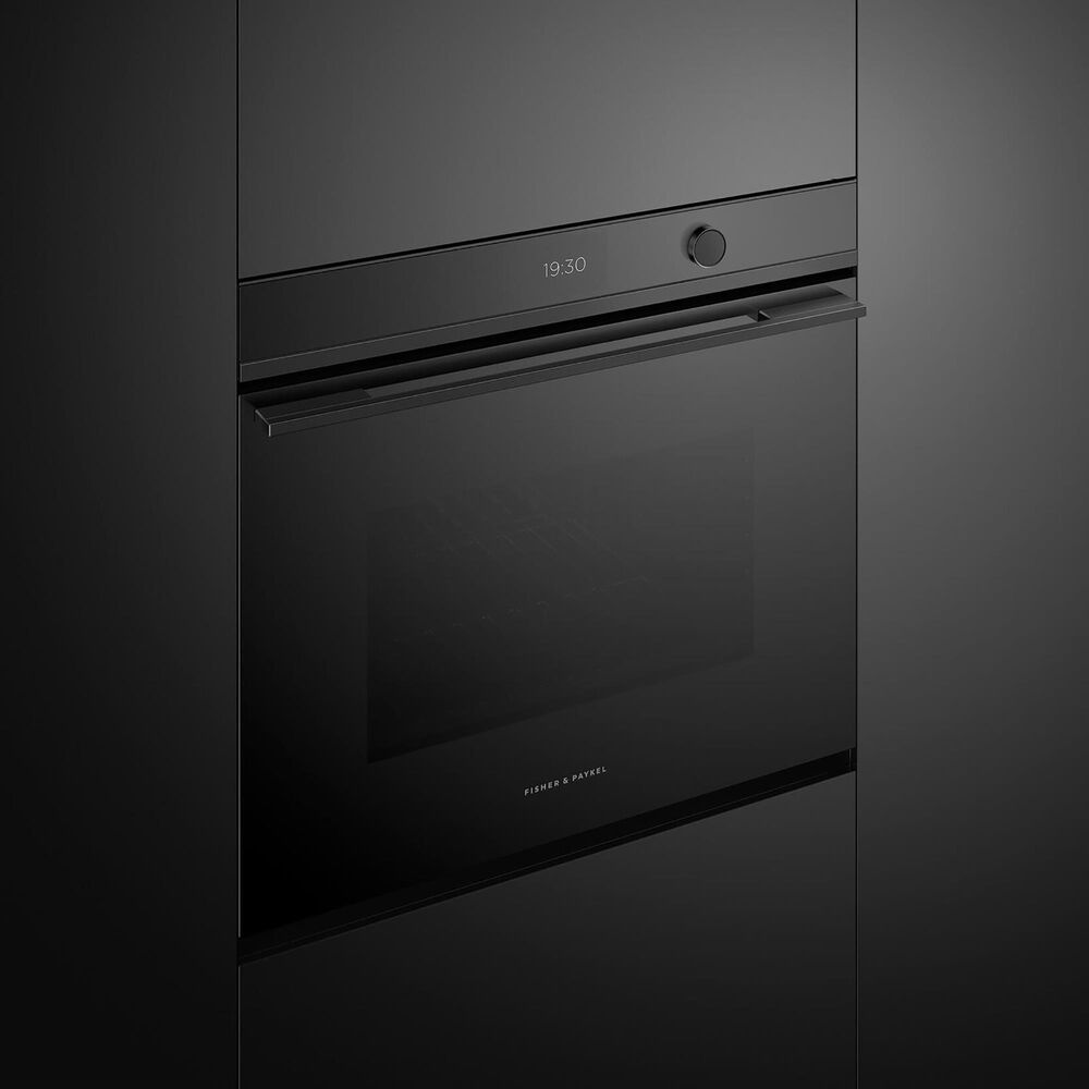Fisher and Paykel 30" Electric Single Wall Oven with Digital and Knobs Control in Black